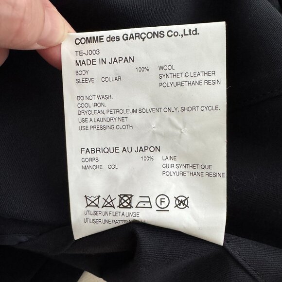 Tricot Comme des Garcons Varsity Jacket in Navy/Black, size Large (fits S/M!!) - Picture 5 of 7